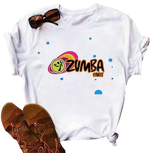 keephen Donne Samba cha-cha Danza T-Shirt Atletico Top Grafico Maniche Corte Girocollo T-Shirt Danza Allenamento Top Casual Pullover Tees