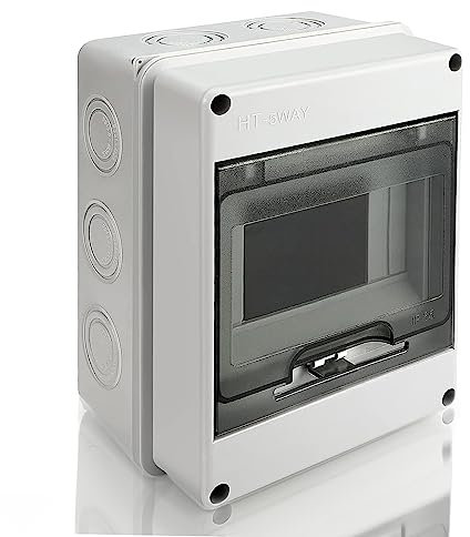 Quadro Elettrico esterno, Centralino 5 Moduli, IP65 Centralino da Parete, Adatto a Vari Luoghi Come Giardini All'aperto, Fattorie, Postazioni di Ricarica, ecc