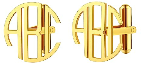 FindChic Manschettenknöpfe Herren Edelstahl Personalisierte Manschettenknopf mit Gravurtext Foto Cufflinks for Men, Silber//Gold/Schwarz
