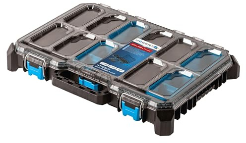 Högert Technik - Organisateur d'Outils Bas HTM HT7G507, Boite à Outils, Outils Bricolage, Malette à Outils, Boîte à Outils, 5 Tasses Fonctionnelles, Boîte à Outils, Construction Modulaire