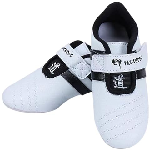 Chaoyilian Teenager Martial Arts Training Shoes,Children'S Martial Arts Shoes,Non Slip Martial Arts Shoes,Kids Taekwondo Shoes,Classic Breathable Leather Lightweight Soft,For Men Women Teenager Kids