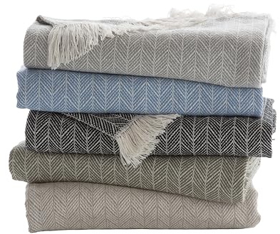 VIALMAN Plaid Seul 10 Color Gris | Colcha Multiusos 130 x 170 cm | Plaid Sofa - Manta Foulard | Cubre Cama | Foulard Sofa Gris | Fabricada en España