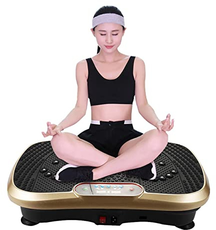 RIEJIN Máquina de Ejercicios con Placa vibratoria - Plataforma de Ejercicios con vibración for Entrenamiento de Todo el Cuerpo con Bandas de Bucle - for Dar Forma, tonificar, Bienestar y recuperación