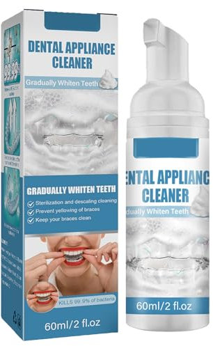 Schiuma Pulizia Dell'Apparecchio,Detergente Per Apparecchi Dentali,Schiuma Detergente per Apparecchi Ortodontici,Detergente per la Pulizia 'Apparecchio Orale,Detergente Schiuma Apparecchi Ortodontici