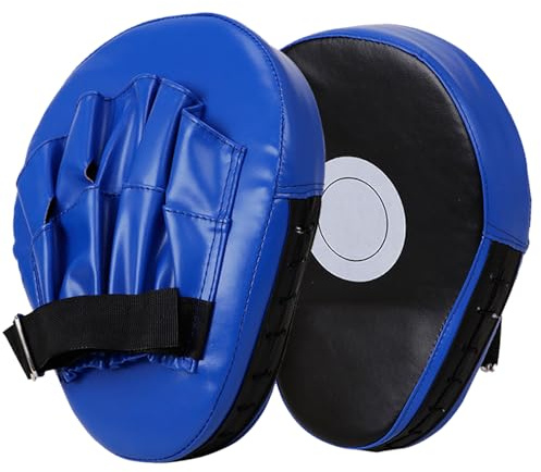 Eruceky 2 st böjda fokuskuddar i äkta läder, karate sparkkuddar, Taewondo sparkdyna, lämplig för boxning, Taekwondo, kampsport, karate
