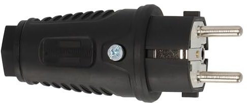 Brennenstuhl Prise en caoutchouc avec contact de mise à la terre 230 V/16 A (IP54, convient pour une utilisation en extérieur, idéale pour connecter une rallonge ou pour réparer un câble endommagé)