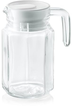 30x Glas Krug/Karaffe mit Deckel 0,5 l