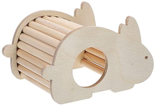 DRESSOOS Kleintier Versteckhaus Aus Naturholz Hamster Schlafnest Und Spielzeug Mit Leiter Für Hamster Und Meerschweinchen Sicher Und Bequem Dekorationsmöglichkeiten Langlebig Und