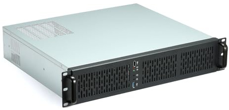 Powercool Codegen 2U Rackmount Server PC Case – 405mm Depth – Micro-ATX/Mini-ITX Computer Case – 3×80mm PWM Fans Included – Up to 4×3.5 HDD – 4× Half-Height PCIe – USB 3.0 | 2U400