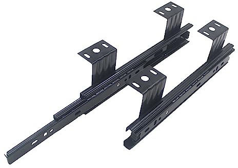 Drawer runners Drawer Slides Drawer Runners 2pcs Heavy Duty Slide Telescopic 3 Folds Full Extension Ball Bearing Slides Mute Sliding Under Desk Keyboard Guide Rail Detachable(25cm/10inch)