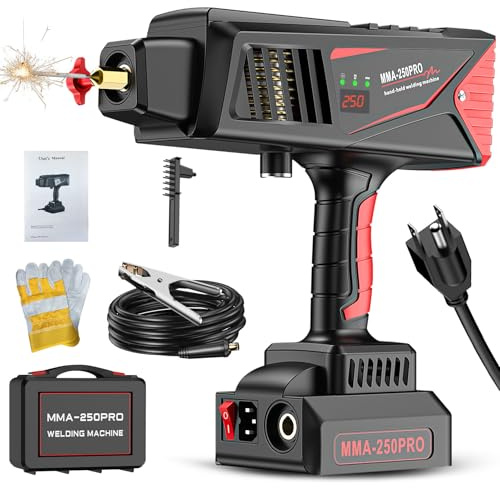 OFRAP Upgraded Portable Welding Machine MMA250 with IGBT Inverter, ARC Welding Machine with Digital Display, Portable and Lightweight, Ideal for DIY Projects and Light