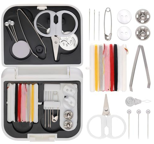Debbery Mini Sewing Kit, Compact Household Essentials for Both Travel and Home Emergencies. Sewing Accessories with Scissors, Assorted Needles, Multi Colored Threads, and Essential Buttons