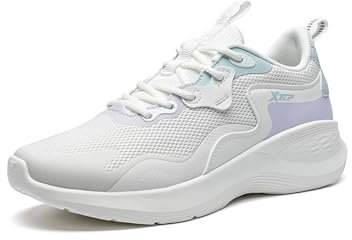 XTEP Cloud Scarpe Sportive da Donna Authentische Laufschuhe Scarpe con Cuscino Pieno Scarpe da Tempo Libero Scarpe Sportive Vela Bianco/Neve Nebbia Verde Taglia 38