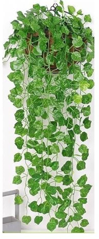 Enredadera Artificial de Hiedra 1/2 pieza de 95 cm de planta artificial de vid de plástico for montar en la pared, rama de vid con hojas for el hogar, exterior, jardín, boda, paisaje, decoración de pl