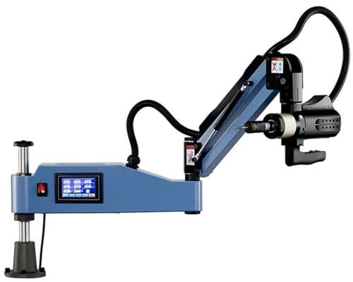 SHENGSHIYU Filettatrice per Tubi in PVC Corsa Verticale 500mm,Portata 1000mm,Braccio orientabile 360°,Maschiatrice Multi-Materiale Lavora Acciaio,Alluminio e Plastica M3～M10