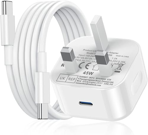 iPad Charger,New Apple iPad USB C Fast Charger Cable and Plug 45W Charge for i Pad Pro 12.9 11 13 inch 4th 5th 6th M4 2024 Generation/Air 10.9 4-7 Gen M2 M3/Mini 6 A17 Pro/Pad 10th A16 11th 2025-2022