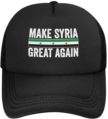 Anceky Casquette de Baseball « Make Syria Great Again » Ajustable pour Hommes