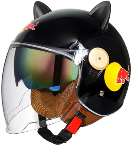 Caschi Jet E Demi-Jet Aperto Casco Retrò Moto Casco Mezzo Scodella Vintage Caschi Cromwell ECEDOT Omologato Con Doppia Visiera Per Adulti Durevole E Resistente All'usura S,M