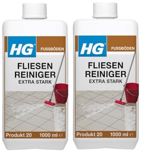 HG Fliesen Reiniger extra stark 2er Pack – Kraftreiniger für Boden- & Wandfliesen