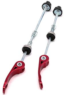 CarbonEnmy Schnellspanner Set MTB Rennrad 100/135mm (140/180mm) QR 5mm Achse CNC Aluminium Fahrrad Radspanner Naben-Spanner Rennrad-Schnellspanner Standard-QR Hohlachse