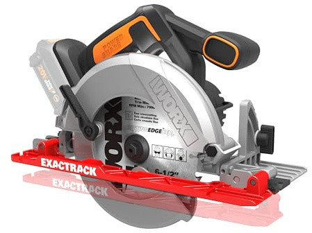 WORX 20V Cordless Circular Saw, 6-1/2-Inch,0-50 Degree Bevel Capability,Tool Only WX530L.9