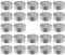 MIK funshopping Lot de 24 bougies chauffe-plat magiques à paillettes, atmosphère magique pour Noël, les occasions festives, inodores, sans suie, durée de combustion durable, Ø 4 x 1,5 cm, argentées