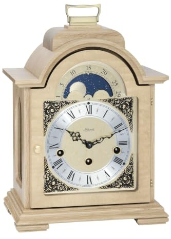 Hermle 22864-050340 hochwertige Tischuhr, Eiche, Eiche Hell, 30cm x 21cm x 14cm