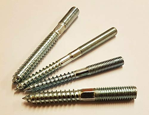 M8 M10 Double Ended Metal to Wood Screw Dowel Screws Dowels Zinc Various Length (5, M8 x 120mm)