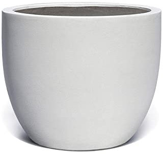 ESCHBACH® Pflanzkübel Egg Pot 60 Weiß Rund XL * 55 x 55 x 46 cm * 10 Jahre Garantie