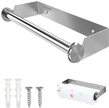 Küchenrollenhalter Wand 28 cm Küchenrollenhalter Ohne Bohren Papierrollenhalter Edelstahl Wandrollenhalter für Küche und Badezimmer