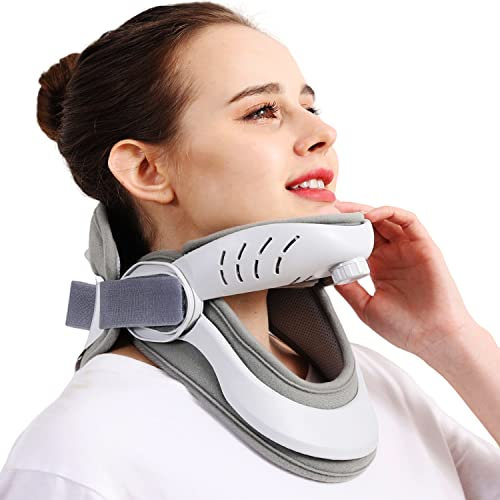 YUEMOE Cervical Collar Brace Adjustable Neck Stretcher bieten universelle und bequeme Halskrause für Nackenstütze