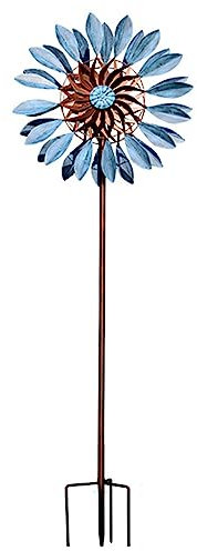 Magische WindmüHle, 213cm Groß Garten Windspiel, DoppelflüGel-WindmüHle Windrad Garten Metall Gross XXL, FüR Den AußEnbereich,Terrasse, Rasen