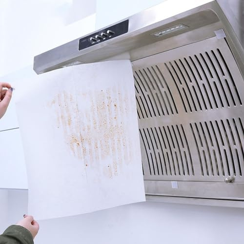 12Pcs Filter Paper Range Hood, Filter Paper Oil-Absorbing Kitchen, For All Cooker Hoods