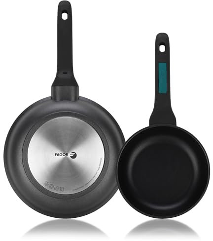 Fagor NewAge - Set de Sartenes 20 + 24 cm, Aluminio Fundido, Antiadherente Doble Capa, Aptas Para Todo Tipo de Fuegos, Aptas Para Inducción