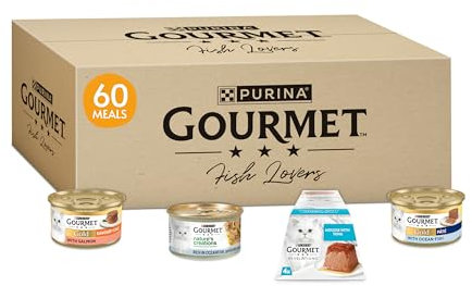 Gourmet Fish Lovers Adult Wet Cat Food Variety Pack with Fish (60 packs)