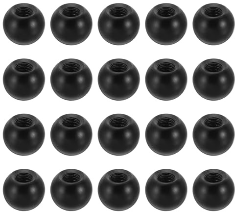 PATIKIL M4 x 9mm Kugelmutterknopf, 30er Pack Stahlbohrkugelkappen für blinde Löcher, Griffmutterdekoration für Möbel, Lampen oder DIY-Projekte, Schwarz