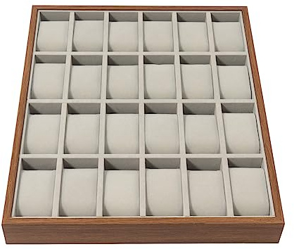 Shiyinge Caja de madera auténtica para relojes de madera, organizador de almacenamiento, expositor de reloj, caja de madera, organizador de joyas de madera, con cristal superior, para guardar relojes,