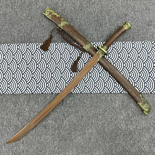Espada de madera de sándalo natural de 100 cm,enfundada,espada de madera china hecha a mano,artes marciales Bokken,Kendo,espada de entrenamiento,para accesorios cosplay anime,regalo para niños y niñas