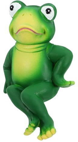 Yardwe Niedliche Frosch-skulptur Frosch-Statue Kunstharz Basteln Gartendekoration