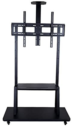 DRFGNF Support TV Universel, Support de trépied Mobile pour TV, Chariot Mobile, Support au Sol, adapté aux écrans de télévision de 50 à 80 Pouces, Le Poids de Charge Maximal Peut Atteindre 150 kg (