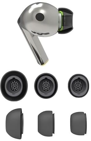 3 Paar Ohrstöpsel für Galaxy Buds3 Pro, Ersatz-Silikon-Ohrstöpsel, kompatibel mit Galaxy Buds3 Pro, passend in Hülle, Schwarz