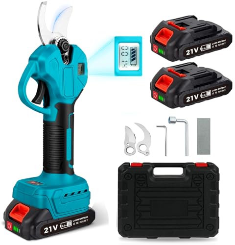 tivekeo Troncarami elettrici con 2 batterie da 2000 mAh, apertura 45 mm, diametro di taglio massimo 30 mm, display LCD, taglio bypass, Mk#45 mm con batteria