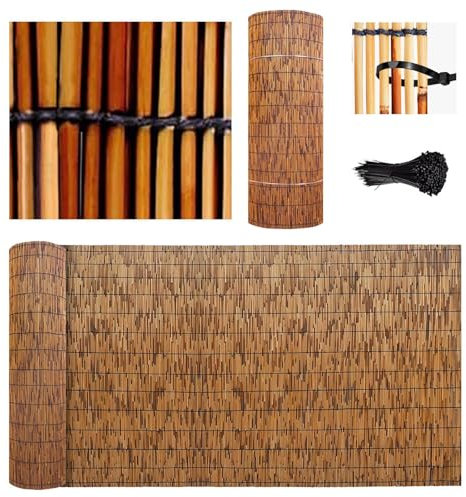 Schilfmatten Sichtschutz Zaun Garten Holz Bambus Balkon Sichtschutz 180 Hoch Schilfrohrmatte 120x600 Bambuszaun Rollen Für Den Garten-schattenspender Weidenmatte Natürlicher Schilfrohr Privacy Fence