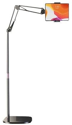 APOIUO Soporte De Suelo De Aluminio For Portátil, Soporte De Proyector De Altura Ajustable, Soporte Universal Elevado For Portátil For Trabajar De Pie O Sentado.