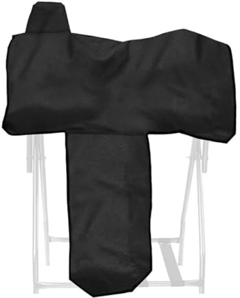 TCHAWk Western Sattelbezug, Sattelschutz mit 6 Elastischen Bändern, Wasserdicht, 600D Oxford Schwarz 87 * 88cm