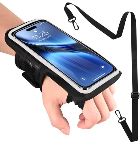 Poraceous Brassard de Sports Téléphones Portables, Brassard de Course avec Poche Écouteur, Résistant à Leau pour Tous Les Smartphones, Smartphone Running Brassard pour Poignet Et Avant-Bras