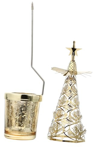 DECORNIJIA Candelabro De Árbol De Navidad De Hierro Decoración Navideña para Centro De Mesa De Comedor Candelabro Navideño para Escenario Festivo