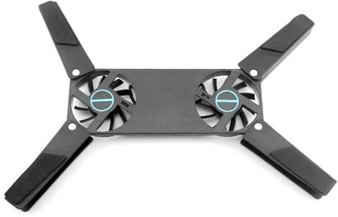 Base di raffreddamento per laptop Ventilatore per Tappetino di raffreddamento per laptop con doppie ventole da 60 mm Tappetino di raffreddamento pieghevole Dispositivo di raffreddamento per notebook