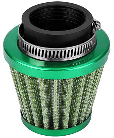 Qiilu Filtro de aire para motocicleta, kit de inducción de entrada de filtro de aire de 38 mm para motocicleta todoterreno, cuatrimoto, quad, moto de cross (verde)