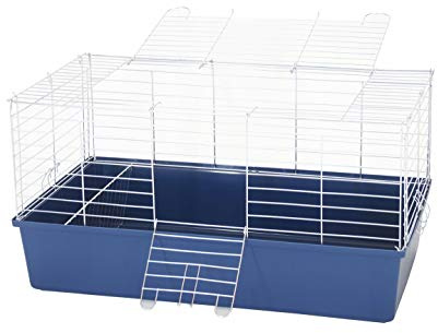Heimtiercenter 0,80 m Hasenkäfig Nagerkäfig Kaninchenkäfig Käfig Stall Meerschweinchen blau